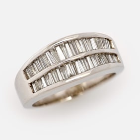 Designer 14k Baguette Diamond Band, 2.5 ctw