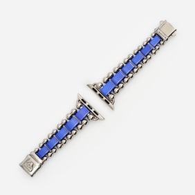 Lagos Blue Ceramic Apple Watch Band w/box