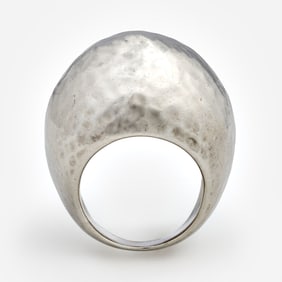 Ippolita Classico Hammered Sterling Dome Ring, Sz. 7