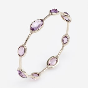 Ippolita Amethyst Sterling Rock Candy Bangle w/pouch