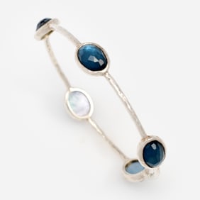 Ippolita Rock Candy Blue Quartz Sterling Bracelet w/pouch #2