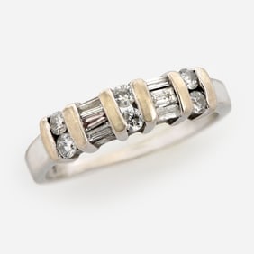 14k Two Tone Diamond Ring, 0.50 ctw, Sz. 5.5