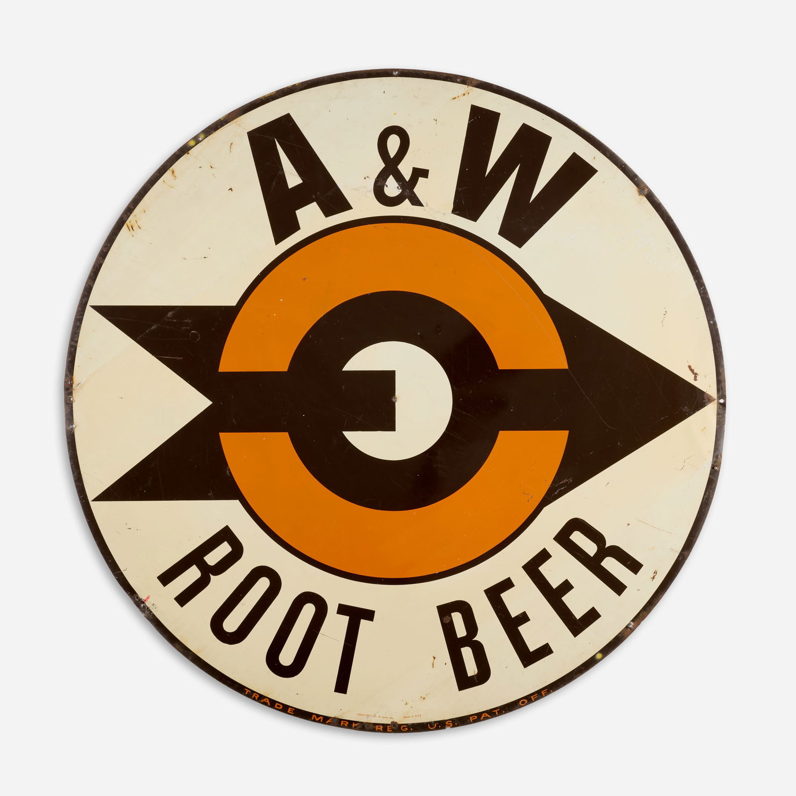 A&W Root Beer Tin Sign (ca. 1950s) (1 of 4)