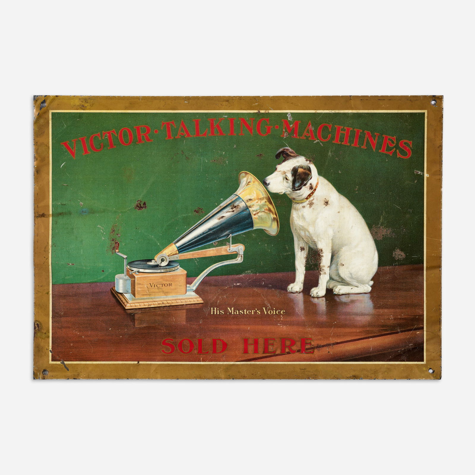 Victor Talking Machines Lithographed Tin Sign (ca. 1900s) (1 of 3)