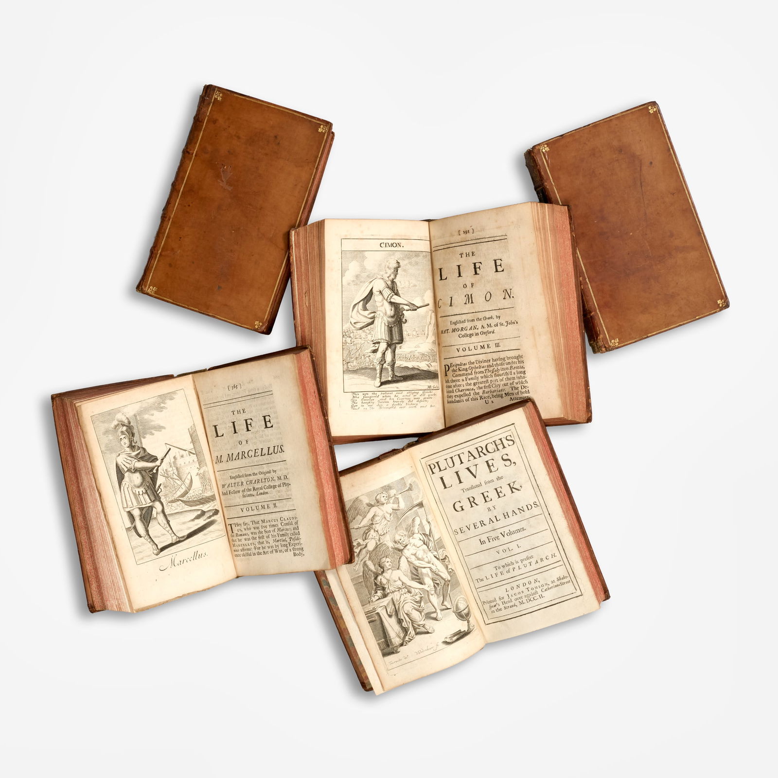 Plutarch's Lives, Illustrated, Tonson (London), 5 Volumes (1702) (1 of 9)