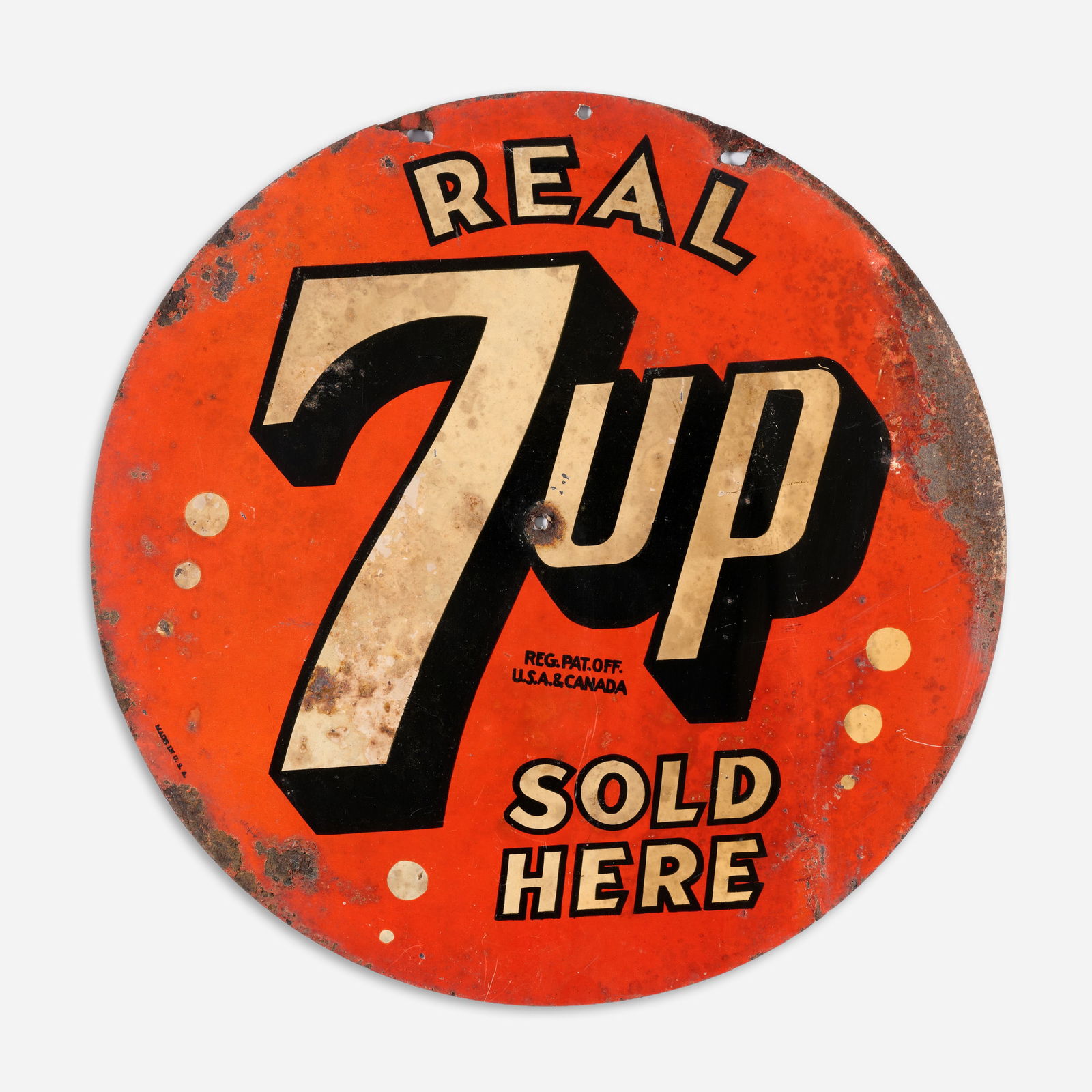 7-Up Double-Sided Tin Sign (ca. 1940s) (1 of 3)