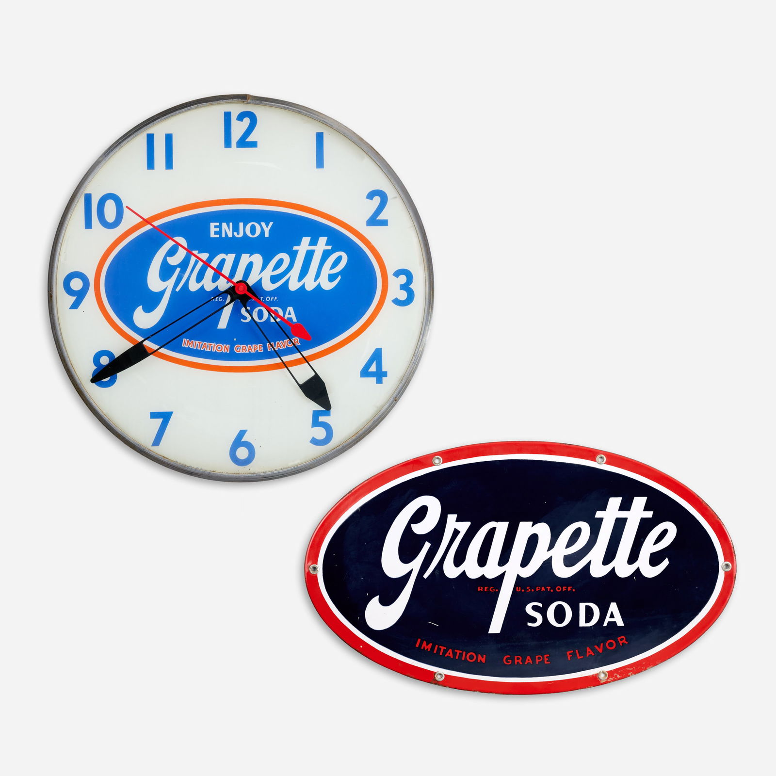 60年　スクワートボーイ　PAMフェイス　アドバタイジング　クロック　アメトイ 1960 Drink Squirt Pam Clock