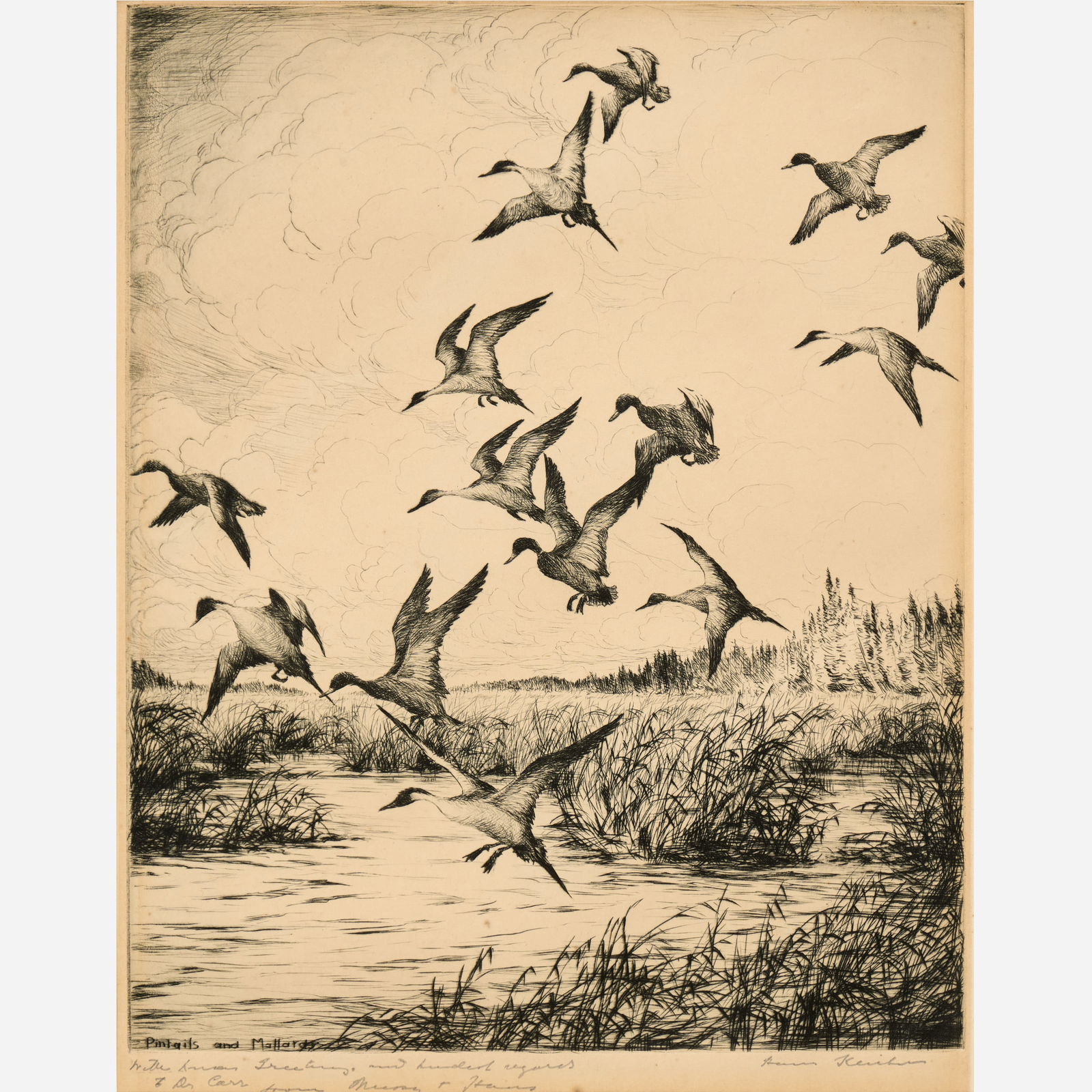 Hans Kleiber "Pintails and Mallards" Etching (1 of 7)