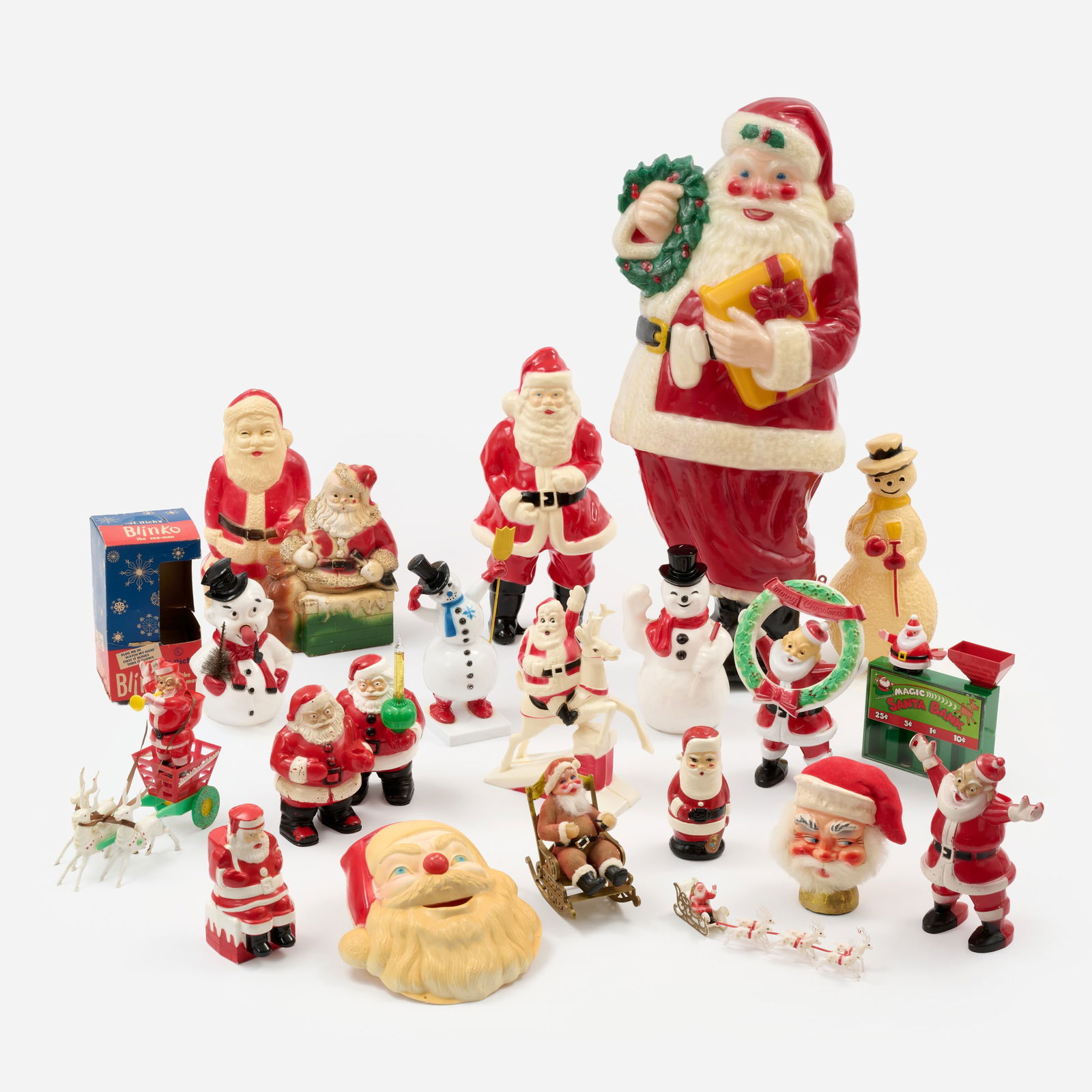 Variety of Vintage Blow-Mold and Plastic Christmas Decorations (1 of 18)