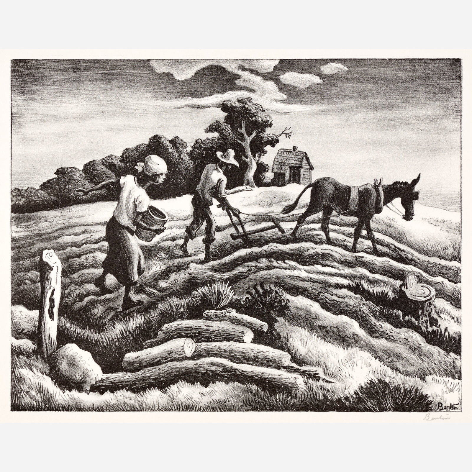 Thomas Hart Benton "Planting" Lithograph (1939) (1 of 9)