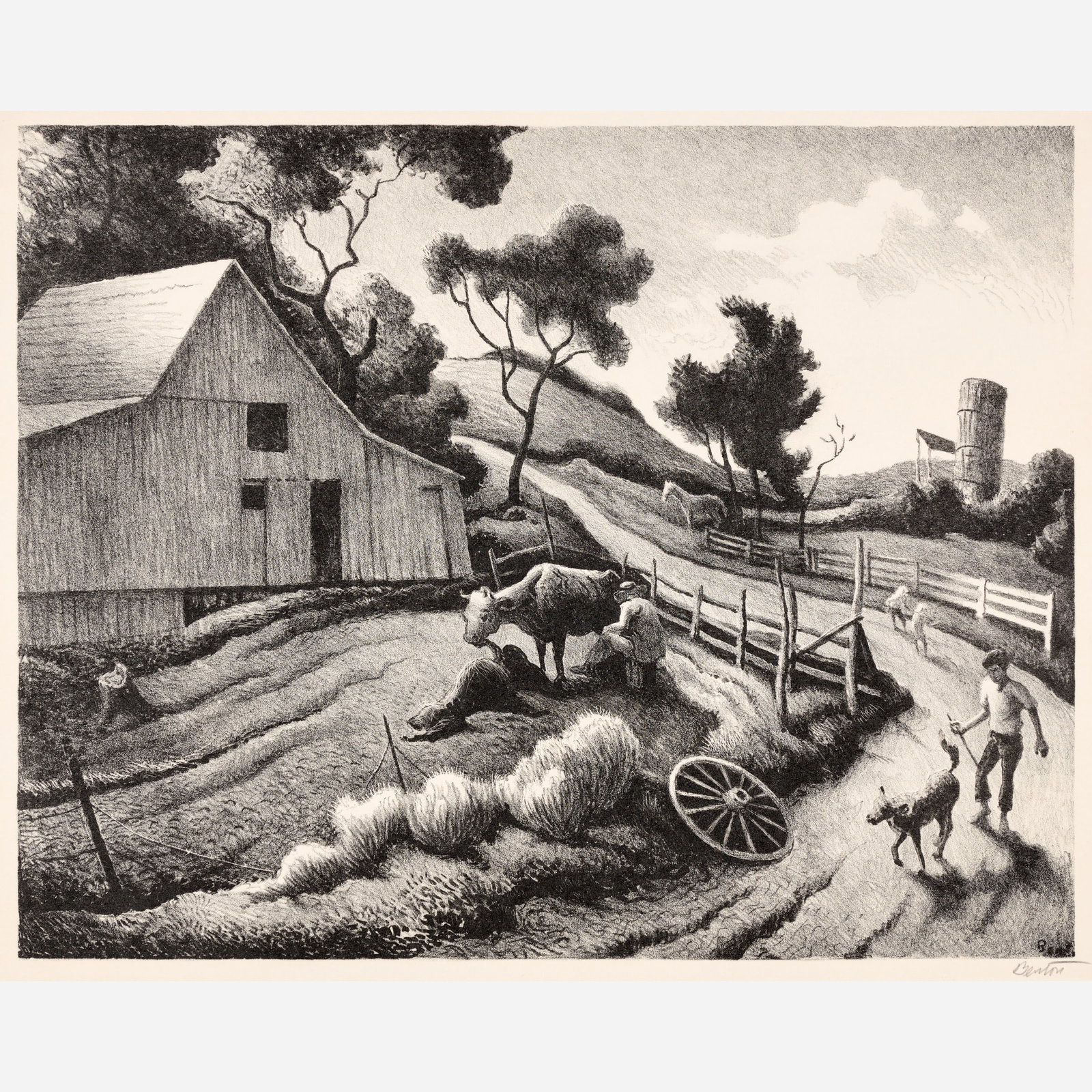 Thomas Hart Benton "Benton Farm" Lithograph (1972) (1 of 11)