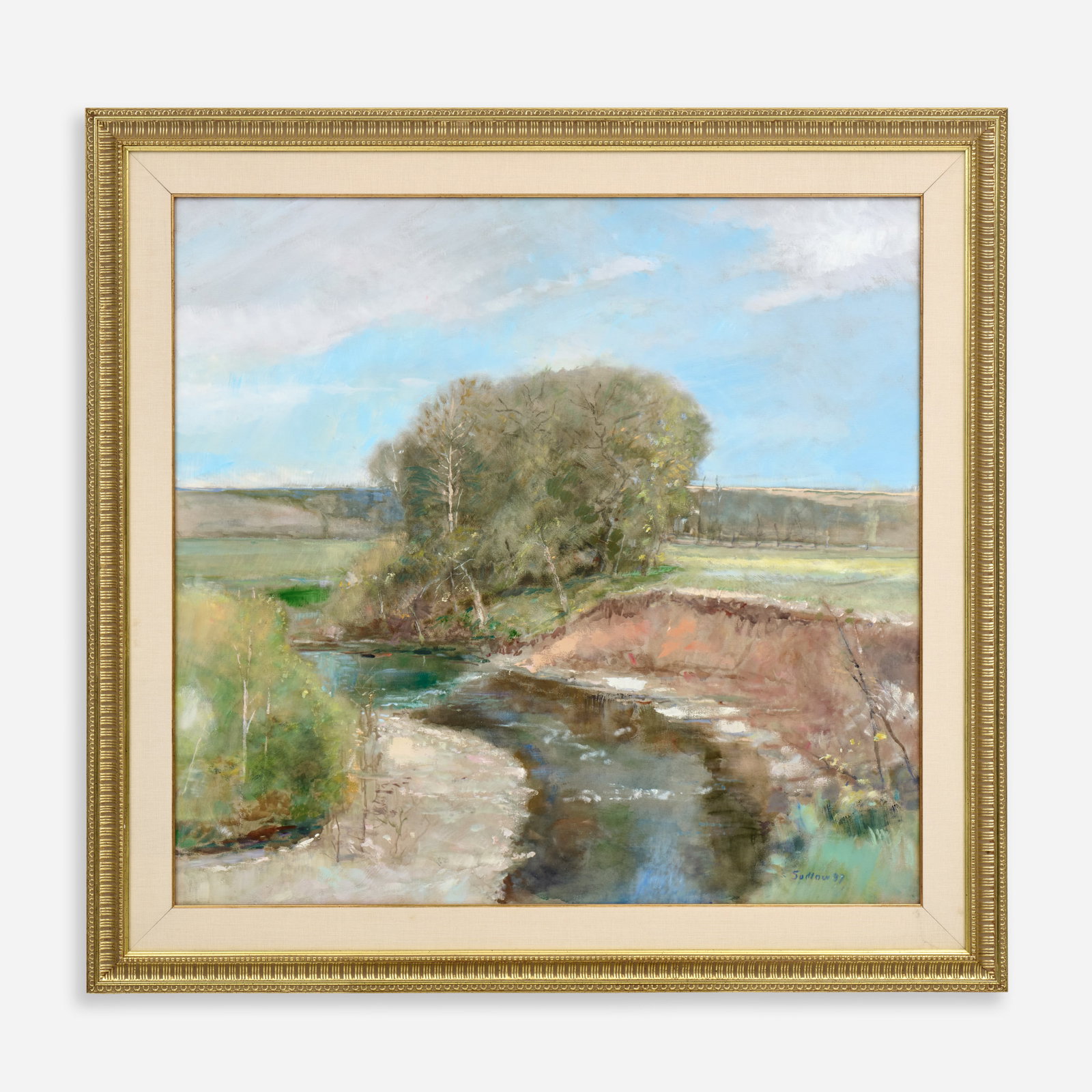 Robert Sudlow "Cottonwood Bend" Oil on Canvas (1997) (1 of 19)