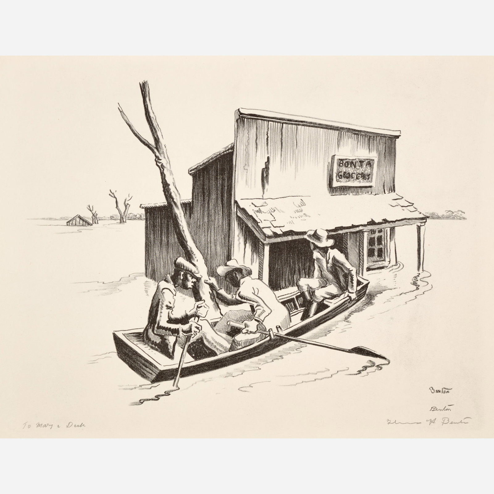 Thomas Hart Benton "Investigation" Lithograph (1937) (1 of 11)