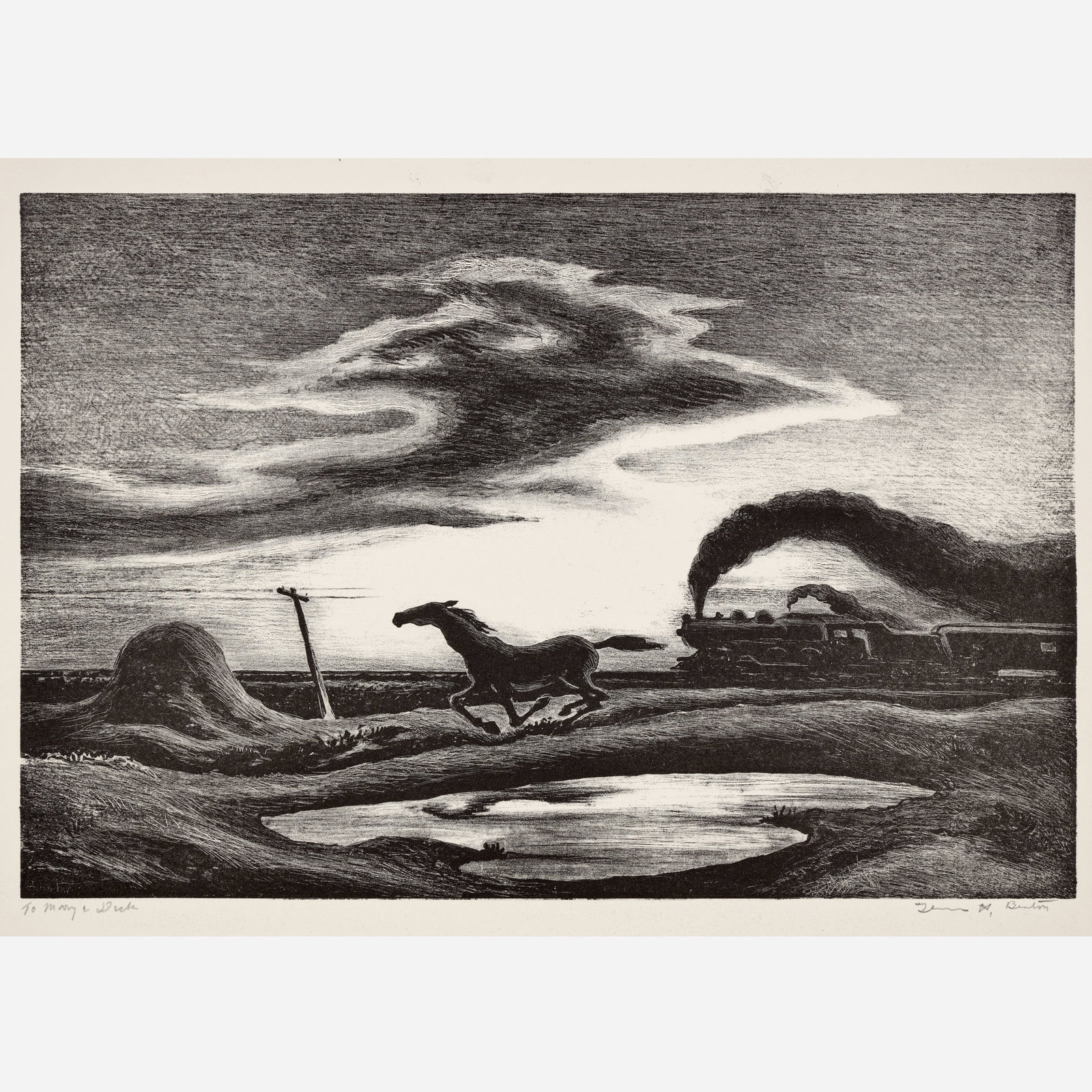 Thomas Hart Benton "The Race" Lithograph (1942) (1 of 11)