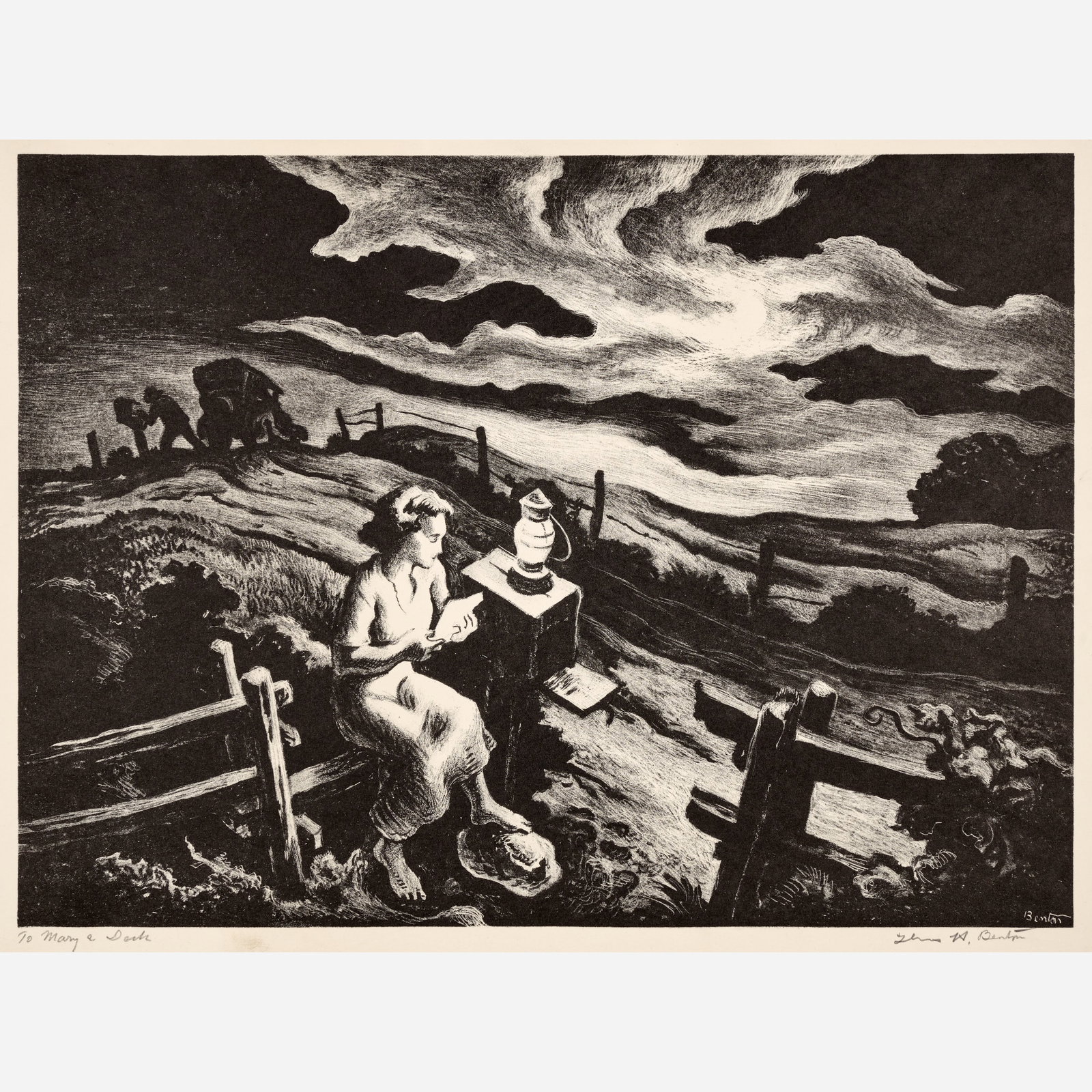 Thomas Hart Benton "Letters from Overseas" Lithograph (1943) (1 of 11)