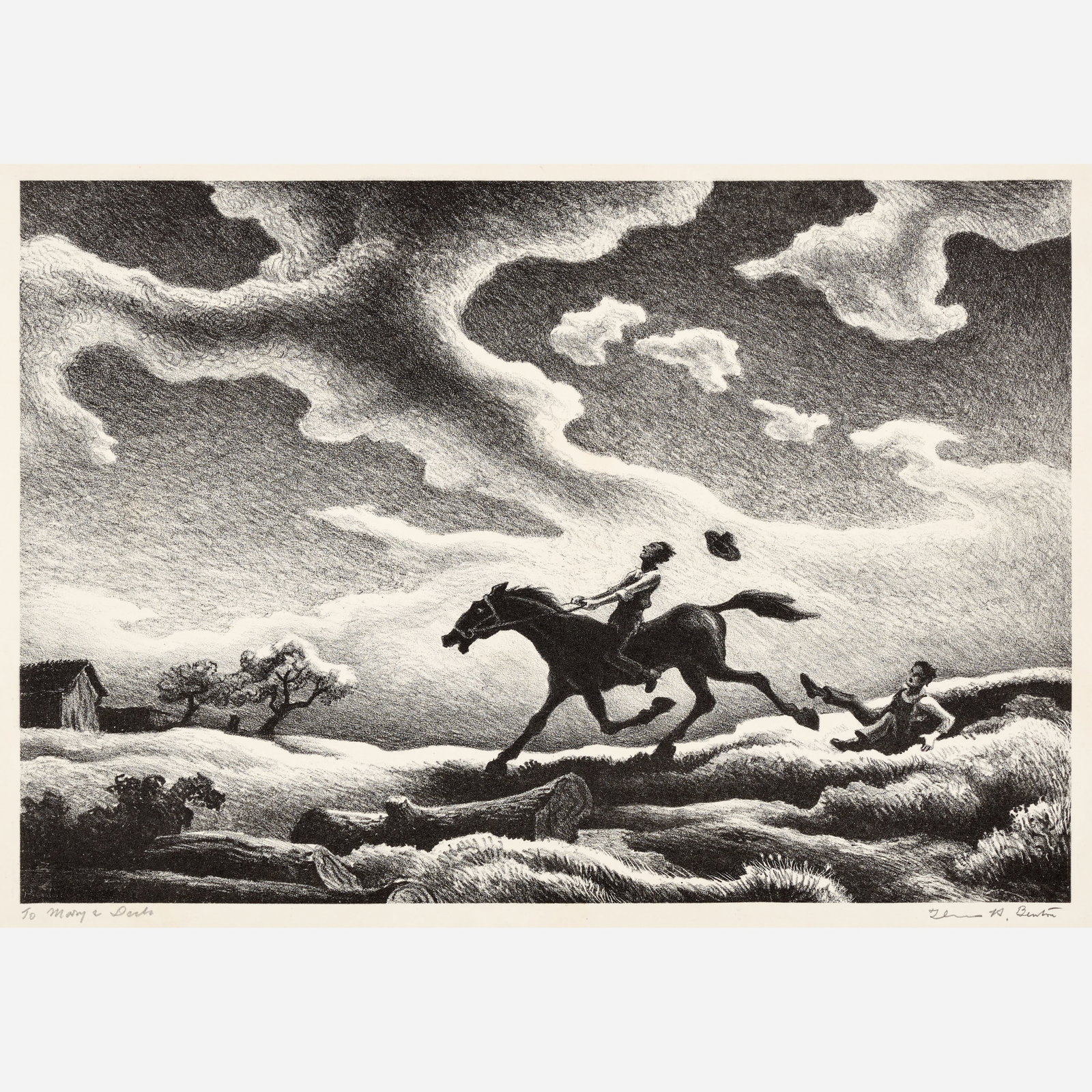 Thomas Hart Benton "Spring Tryout" Lithograph (1943) (1 of 12)