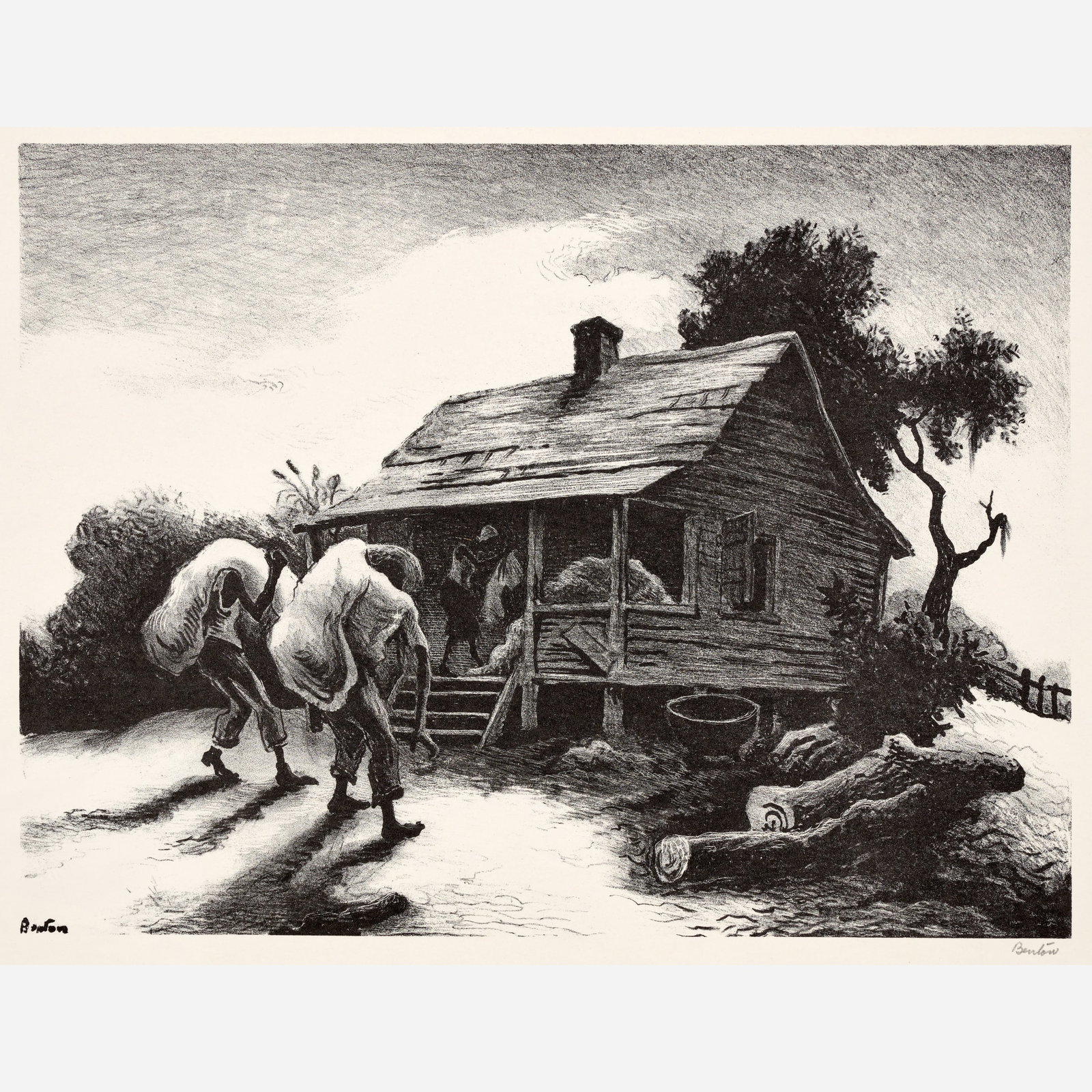 Thomas Hart Benton "Back from the Fields" Lithograph (1945) (1 of 12)