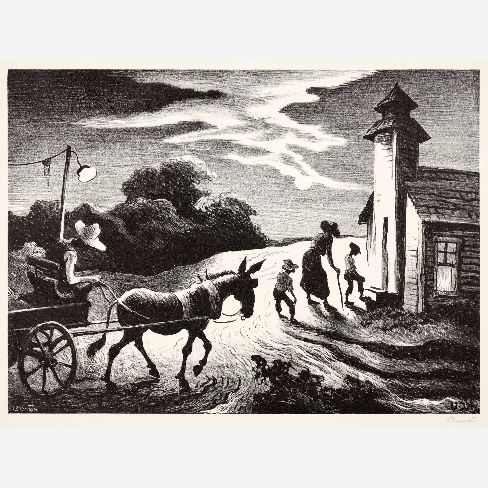 Thomas Hart Benton "Prayer Meeting" Lithograph (1949) (1 of 9)