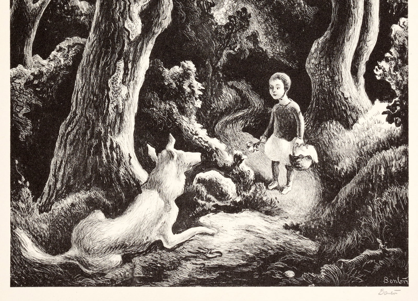 Thomas Hart Benton "Jessie and Jake" Lithograph (1942) - 4