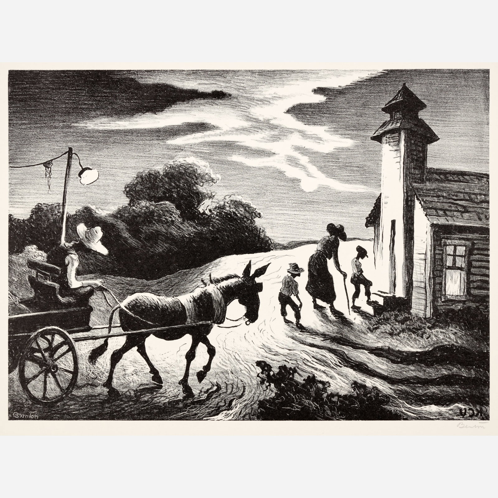 Thomas Hart Benton "Prayer Meeting" Lithograph (1949) (1 of 9)