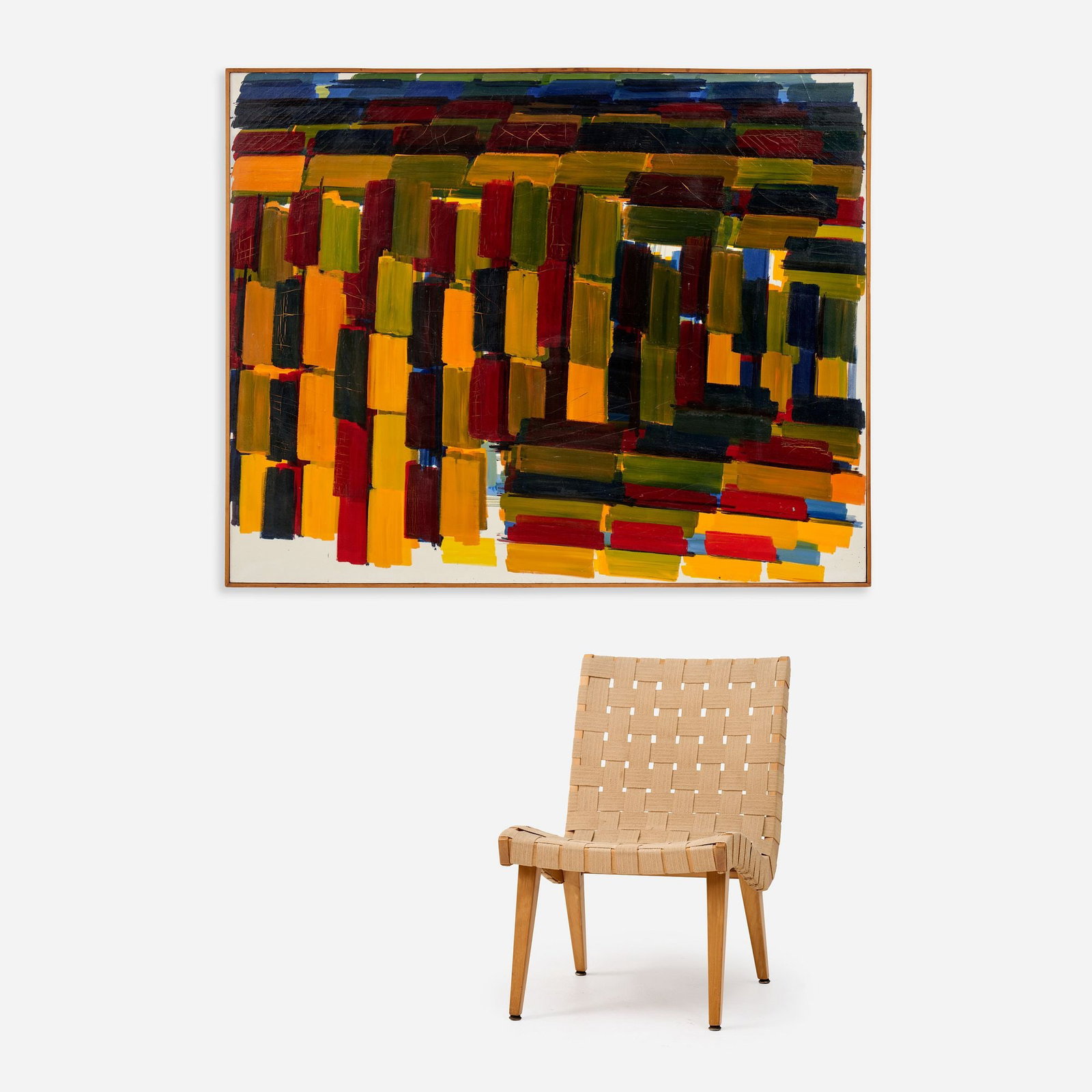 Wilbur Niewald "Argentine I" Oil on Canvas (1961): Wilbur Niewald (Missouri, 1925-2022) Argentine I, 1961 Oil on canvas 48" x 60" Wilbur Niewald was a revered painter with far-reaching influence in the region, once dubb