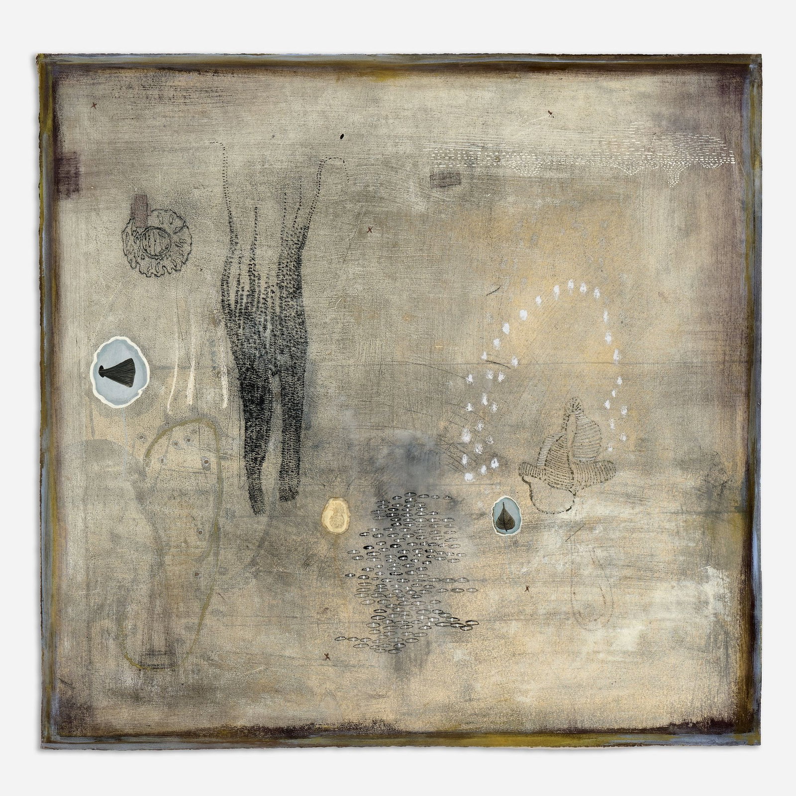Sarah Amos Untitled Mixed Media on Paper (2003) (1 of 12)