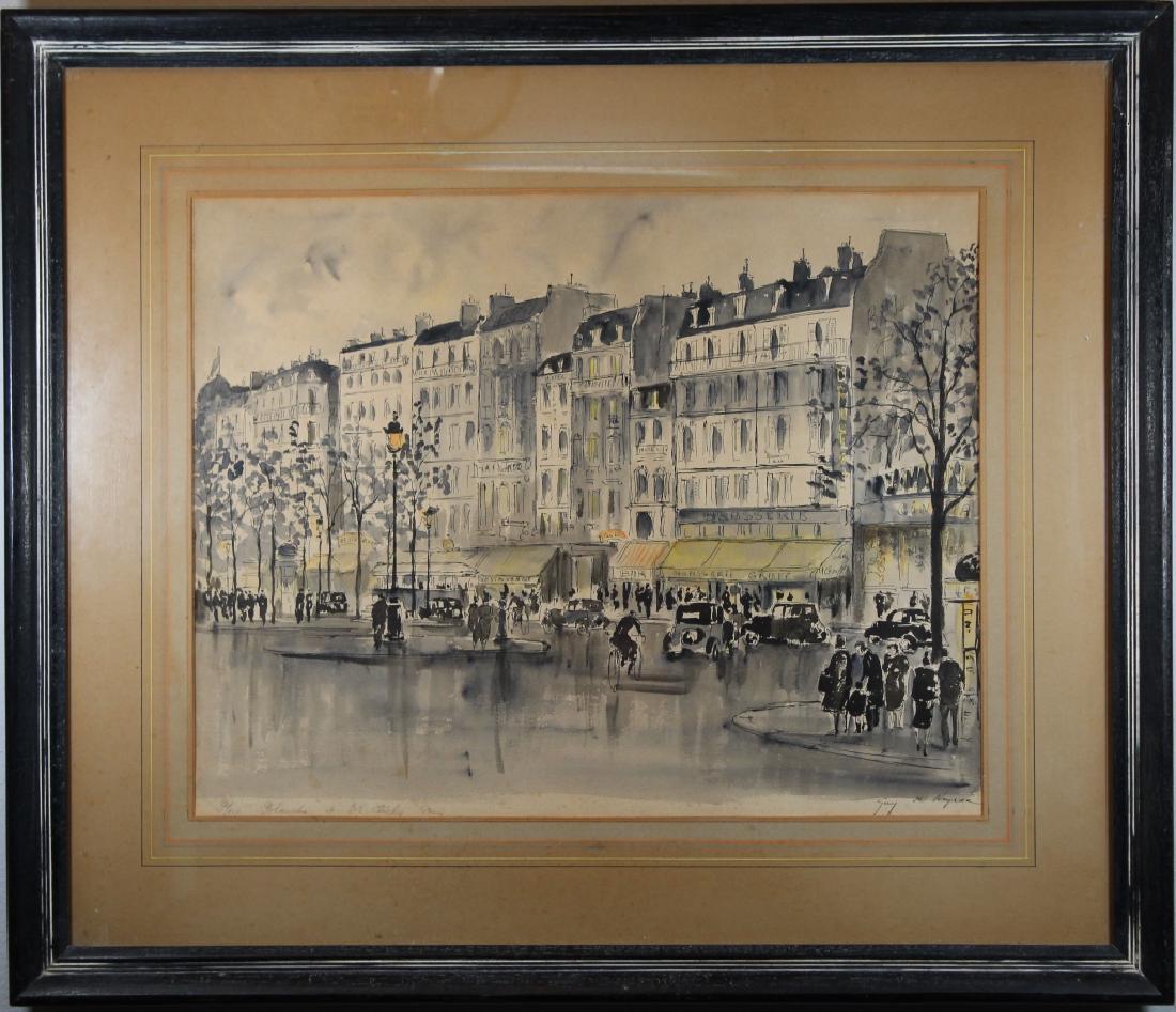Guy Neyrac (1900 - 1950) Paris Street Scene (1 of 4)