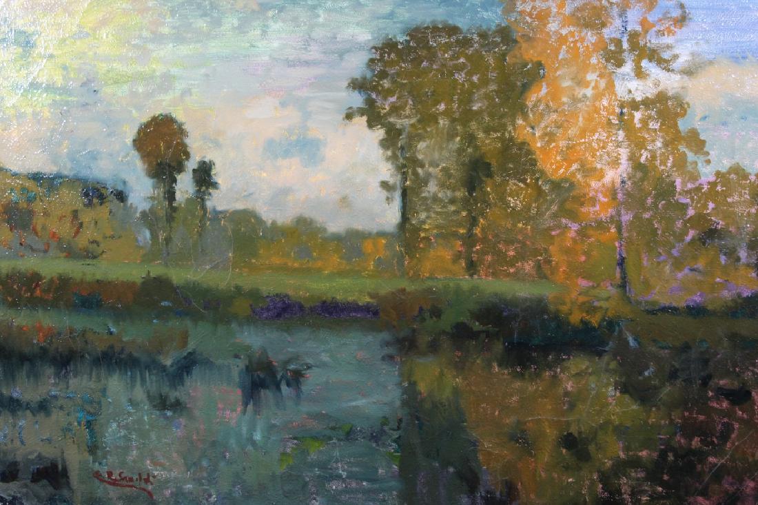 Signed, Impressionist Autumnal River Landscape (1 of 5)