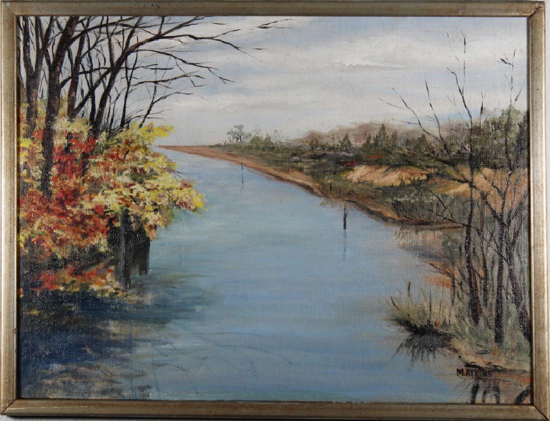 20th C. American School River Landscape, Signed (1 of 4)