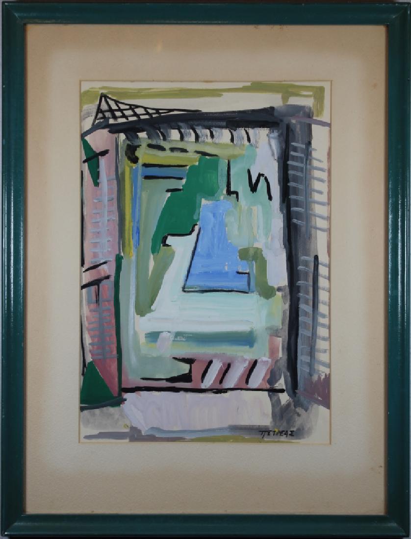 Russian School, Mixed Media Abstract Composition (1 of 3)