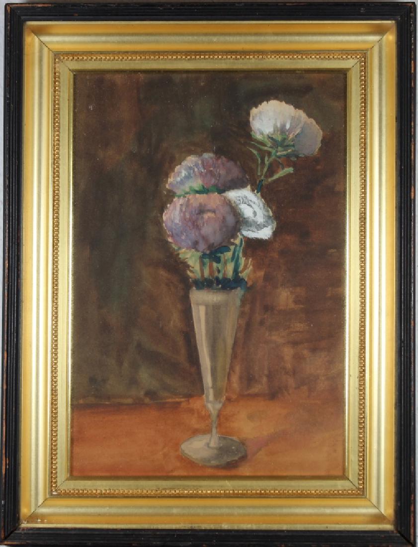 Signed, Antique Still Life Painting of Bouquet: Signed, Antique Still Life Painting of Bouquet of Wildflowers. Watercolor. Appears to be unsigned, has not been examined out of frame. Sight Size: 9 x 6.5 inches.