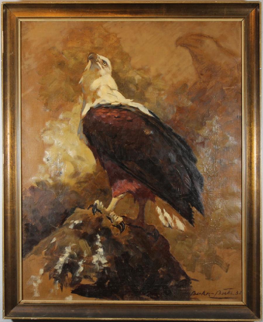 Signed, '32 Painting of a Bald Eagle (1 of 4)
