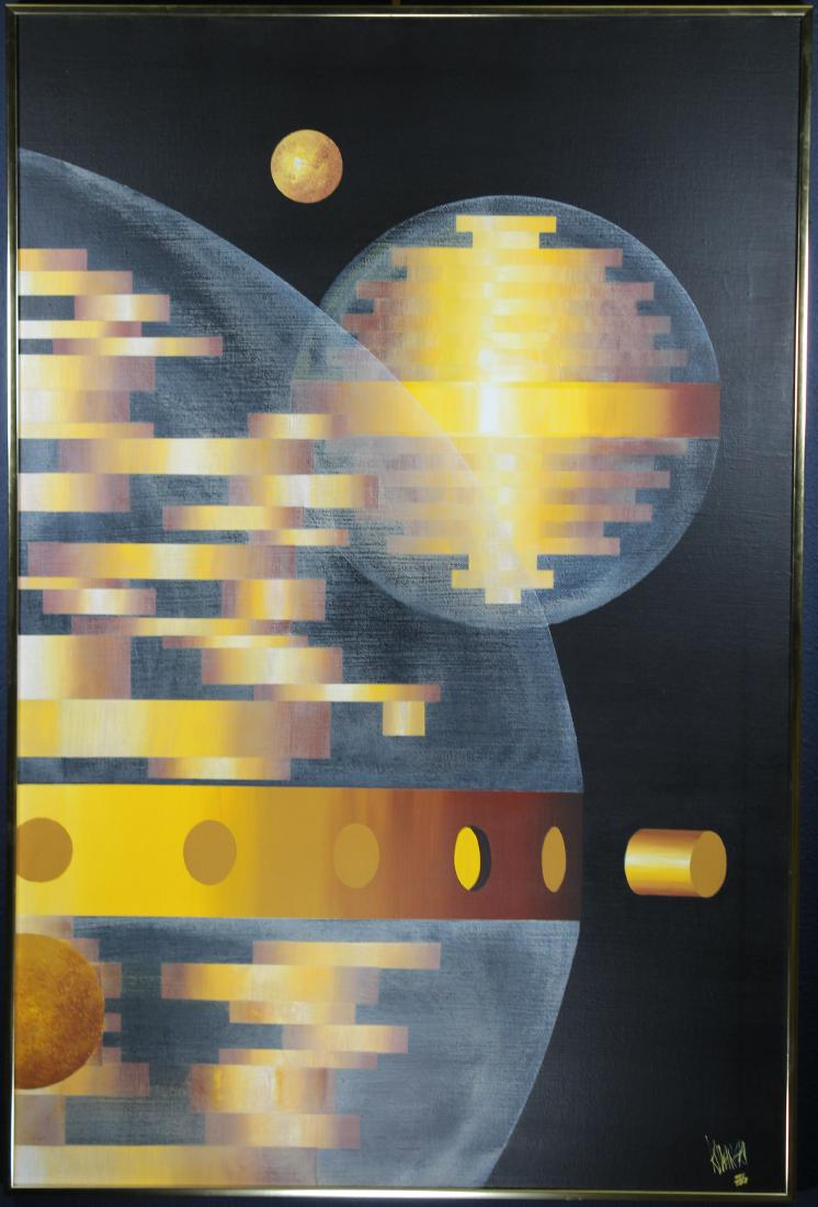 Ralph Knasinski (MN 20th C.) Surrealist Painting (1 of 5)