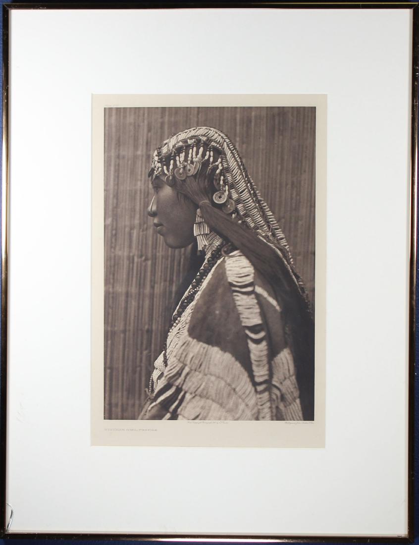 Edward Curtis Photogravure, "Wisham Girl" (1 of 5)