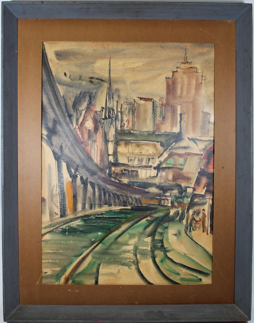 Syd Solomon (1917 - 2004) "Leaving on 5:15" (1 of 6)