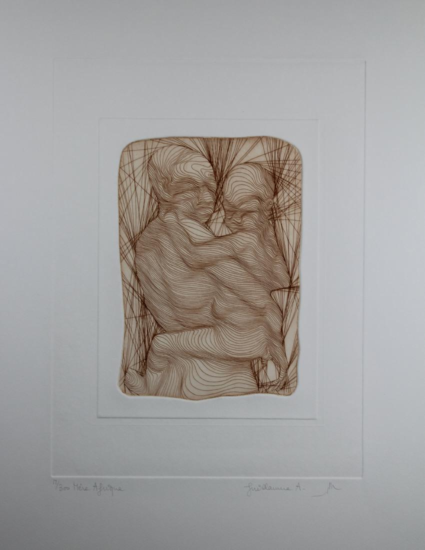 Guillaume Azoulay (California / Israel, b. 1949): Guillaume Azoulay (California / Israel, b. 1949) Etching. Pencil Numbered (17/300) and titled lower left. Signed lower right. Image Size: 11.5 x 8.5 in. Unframed. Included in the artist's achievements