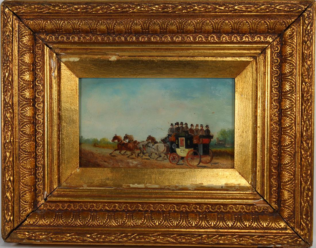 Signed, 19th C. Horse Drawn Carriage w/ Figures (1 of 4)