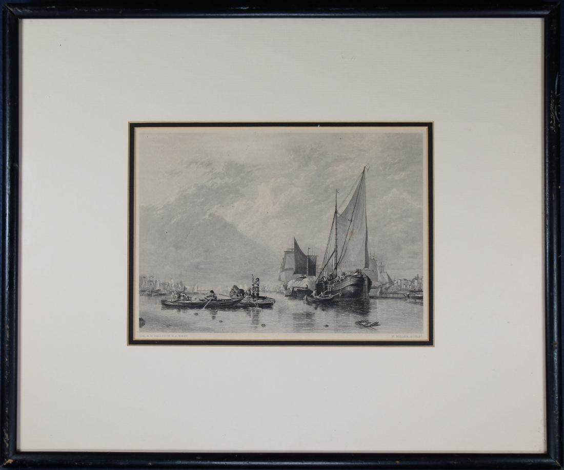 "Pool of the Thames" Engraving by William Miller (1 of 3)