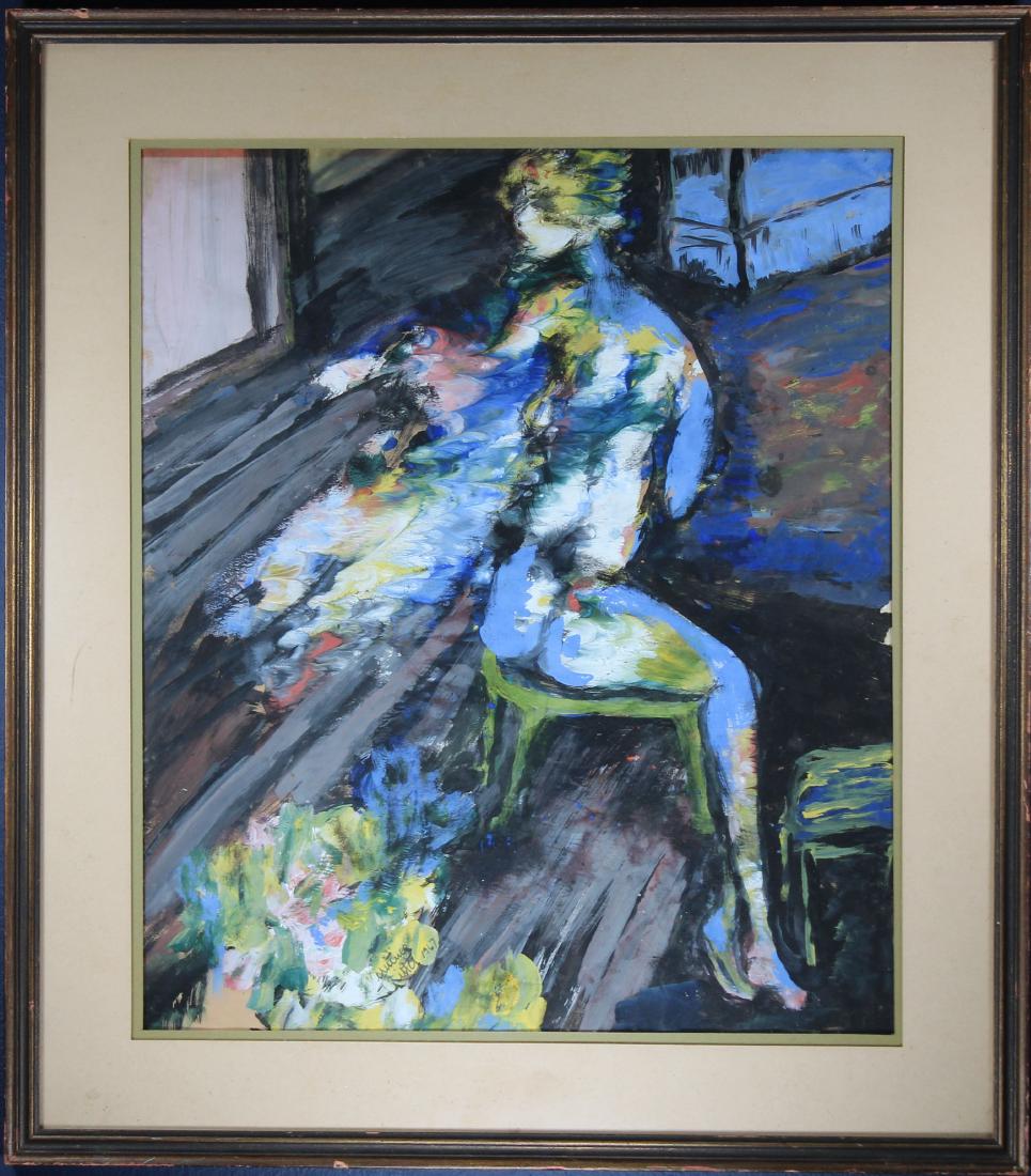 '67 Figural Abstract Painting. Signed (1 of 3)