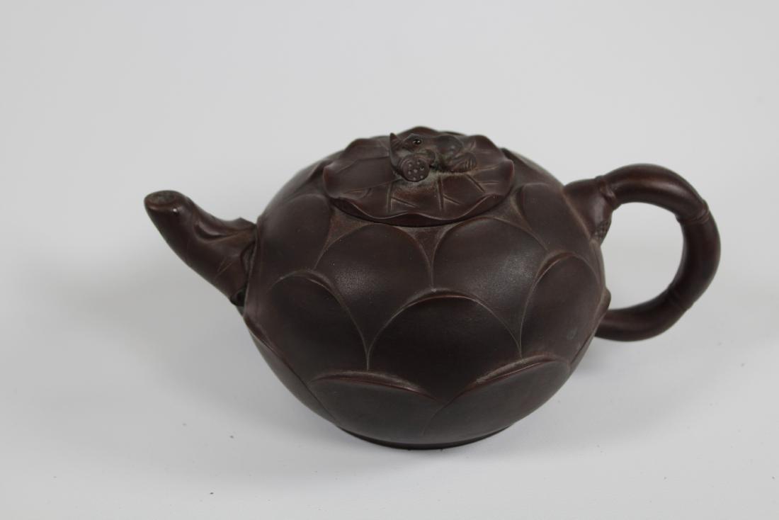 Signed, Diminutive Chinese Clay Teapot (1 of 3)