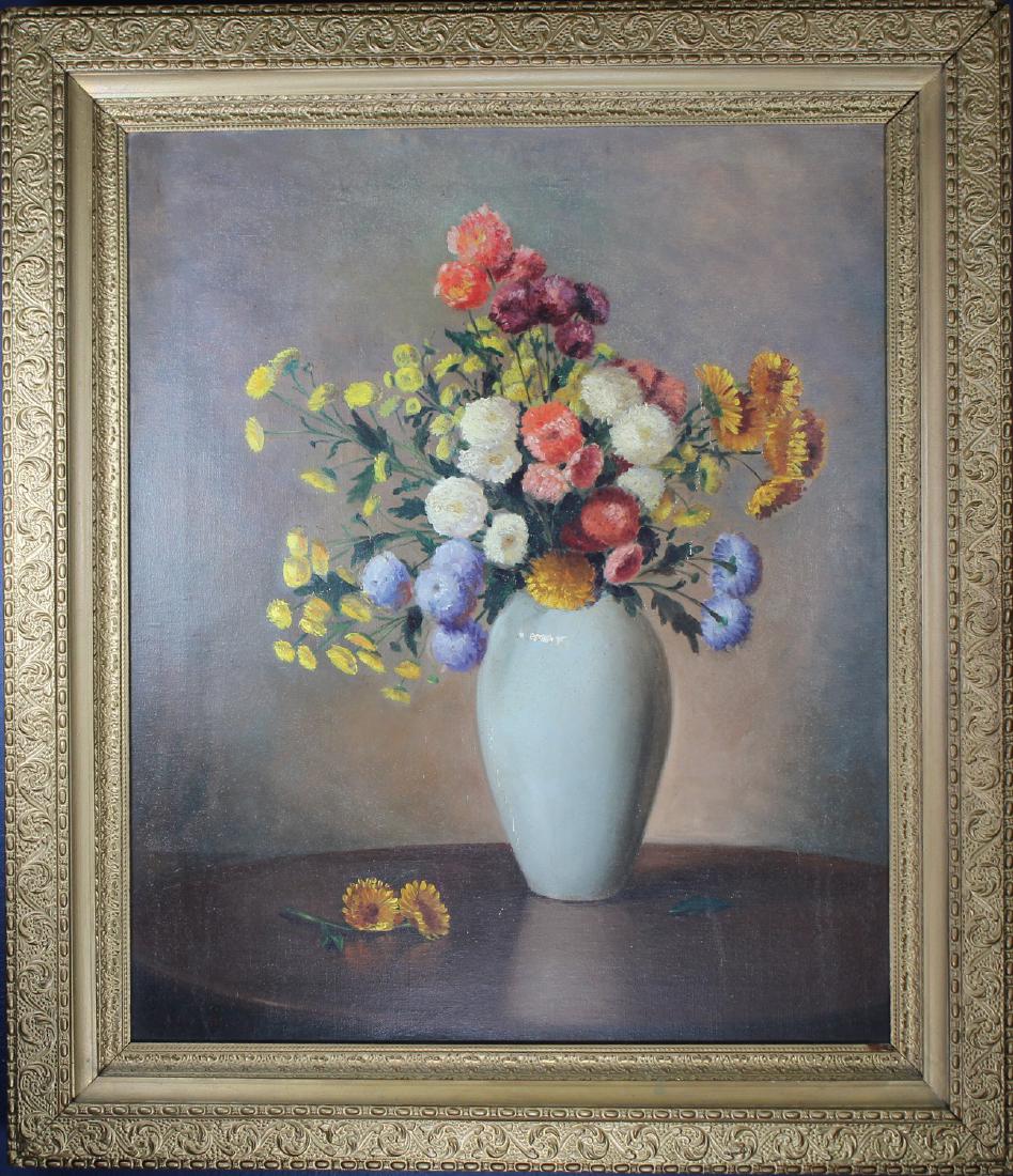 Lila Shelby (Louisiana, New York, 1900 - 1994): Lila Shelby (Louisiana, New York, 1900 - 1994) Oil on canvas still life painting. Signed lower left. Sight size: 23.5 x 19.5 inches. She was featured in Who's Who in the Southeast, Who's Who in the So