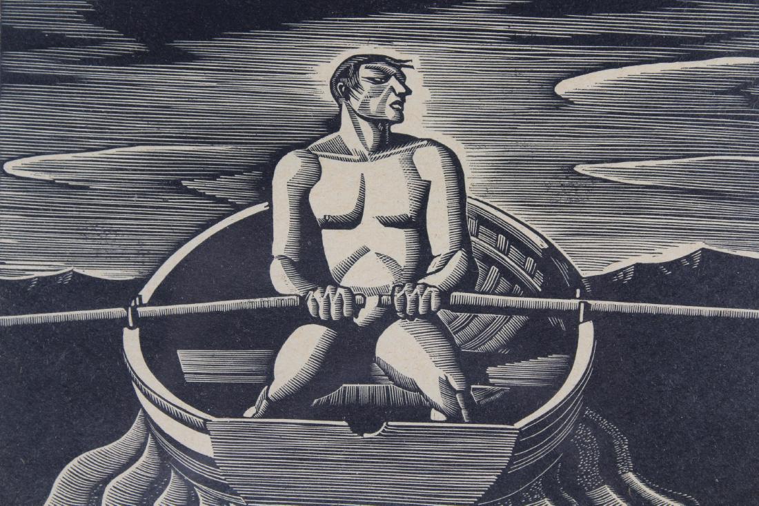 Earl Marshawn Washington (b. 1962) "Power": Earl Marshawn Washington (born 1962) "Power" Woodcut. Signed and dated in lower margin, after a 1931 image. Late 20th Century. Image size: 5 x 6.25 in. Overall Size: 16 x 12 in. Unframed.
