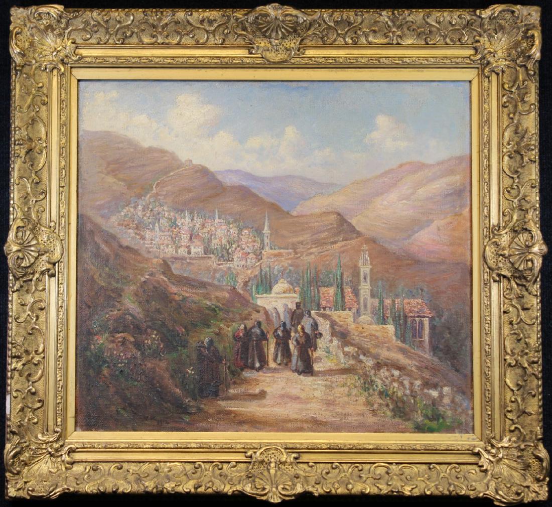 Signed, 1914 Orientalist Scene with Figures (1 of 5)