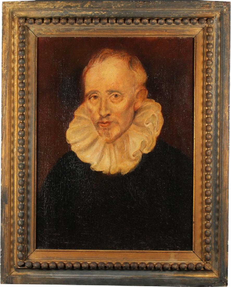 19th C. Portrait of a Gentleman: 19th C. Portrait of a Gentleman. Oil on canvas. Appears to be unsigned, has not been examined out of the frame. NY stamp on stretcher verso. Sight Size: 15.5 x 11.5 in. Overall Size: 20.5 x 16.5 in.