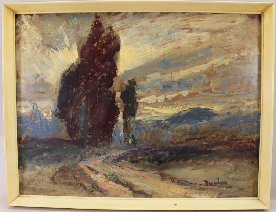 Ronald Ossory Dunlop (1894-1973) "The Road Home": Ronald Ossory Dunlop (Ireland, United Kingdom, 1894-1973) "The Road Home". Signed lower right. Sight Size: 15.5 x 20.25 in. Overall Size: 16.5 x 21.5 in. Dunlop trained in art in London, associating w