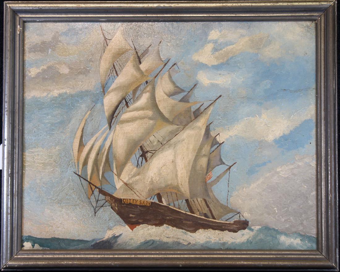 20th C. American School Painting of a Clipper Ship (1 of 3)