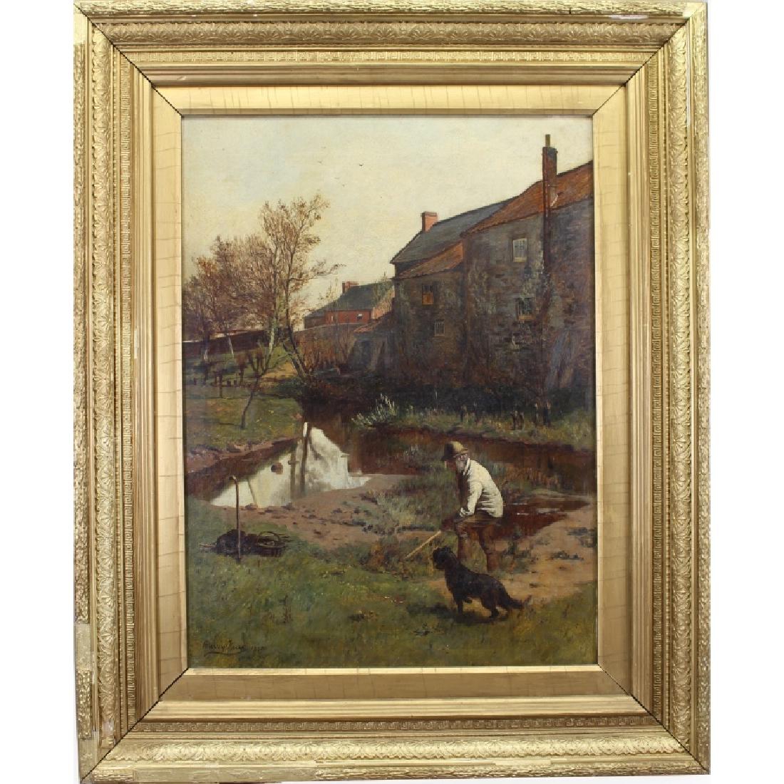 Harry Frier (UK, c.1849 - 1919): Harry Frier (UK, c.1849 - 1919) Signed and dated (1882) lower left. Christie's label verso. Sight Size: 23.5 x 17.5 in. Overall Size: 33 x 27 in. Oil on canvas.