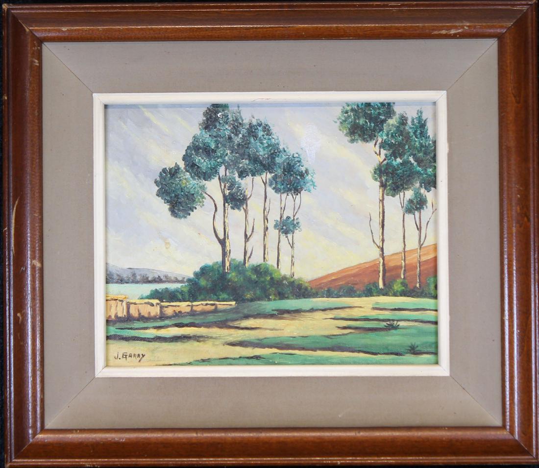 Signed, 20th C. Coastal Scene w/ Trees (1 of 4)