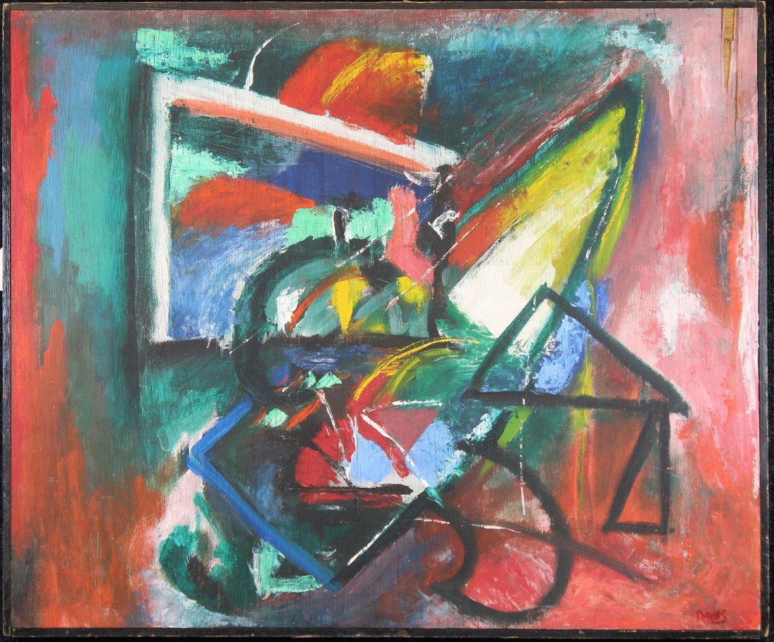 20th C. Abstract Modernist Painting, Signed (1 of 3)