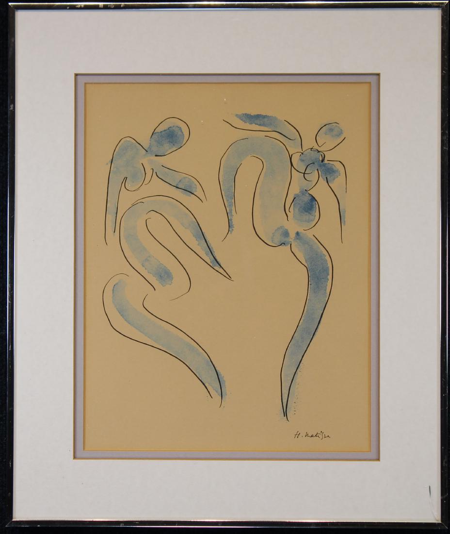Framed Figural Abstract Print, Matisse (1 of 2)